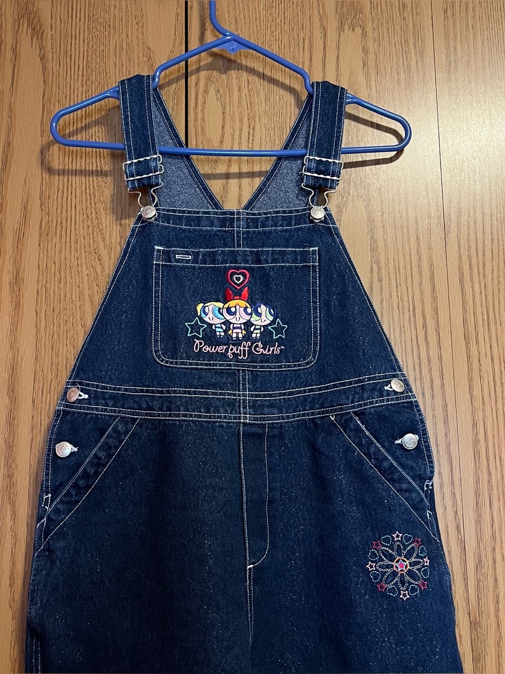 Powerpuff Girls XL 14/16 2000s Cartoon Network Embroidered Overalls